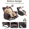Manual Recliner Chair for Living Room, 360 Degree Swivel Massage Recliner Chair with Remote Control, PU Leather Lounge Chair with Side Pocket - 4 of 4