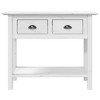 vidaXL Console Table BODO White 35.4 in.x13.6 in.x28.7 in. Solid Wood Pine - 3 of 4