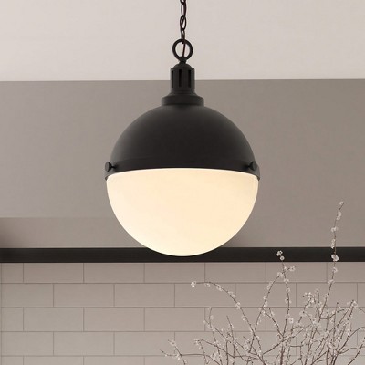 Urban Ambiance Luxury Modern Farmhouse Pendant,  17''H x 12''W,  Matte Black Finish, ULB2000