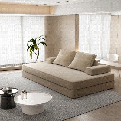 Hrinhom 86.6"W Multifunctional Convertible Sofa Bed,Modern Sofa Couch With Pillows