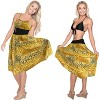 LA LEELA Women's House Daily Routine Evening Wear Basic Tube Top Mini Casual Vacation Backless Dress Holiday Tube Elastic Top One Size Brown, Tiger - 4 of 4