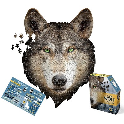 Madd Capp Puzzles: I AM Wolf 550 Pieces Animal Shaped Jigsaw Puzzle