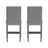 39.5"H Upholstered & Wood Transitional Style Barstool (Set of 2) with Easy Assembly for Kitchen or Dining Area - 4 of 4