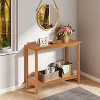 VYNXARIA 48-Inch Light Brown Console Table for Entryway and Living Room - 3 of 4