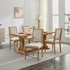 Set of 2 Farmhouse Wood Dining Chairs with Padded Seat and Back, Armless Side Chairs for Dining Room, Kitchen, or Living Room-Panipeachy - 3 of 4