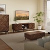 LuxenHome Columbia Engineered Wood 63-Inch Wide Credenza TV Console with Storage Brown - 4 of 4