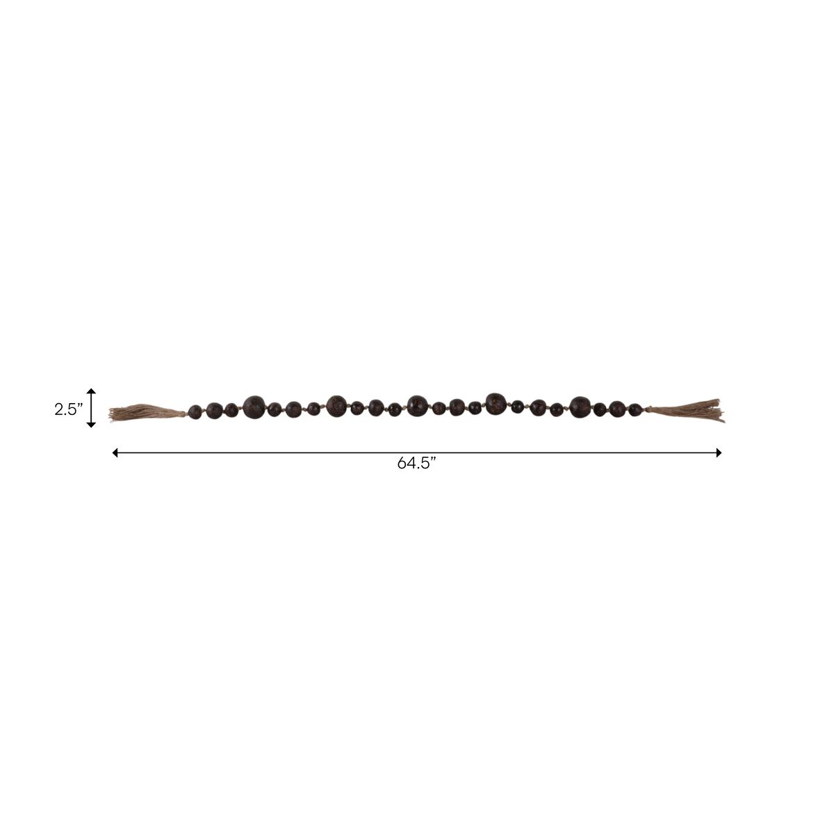 Terracotta Bead Garland with Jute Tassels for Home Decor - Decorative Accent for Bathroom, Office Desk, and Living Room Décor - thumbnail 3