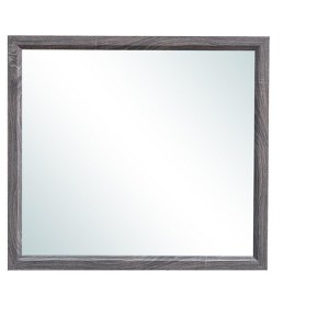 HomeRoots 35" Dark Gray Wood Framed Accent Mirror - 1 of 4