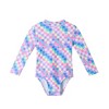 Andy & Evan  Infant  Check Print Ruffle Back Rashguard w/Hat - 3 of 4