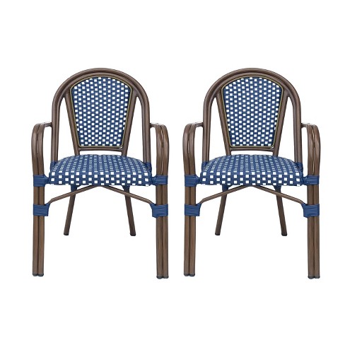 Navy and deals white bistro chairs