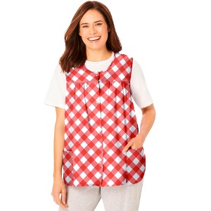 Only Necessities Plus Size Snap-Front Apron - 1 of 4