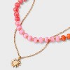 Beaded Sun Drop Multi-Strand Pendant Necklace - Universal Thread™ - 4 of 4