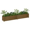 vidaXL Solid Pinewood Garden Planter - Honey Brown Weather-Resistant Outdoor Plant Box, Size: 78.7"x12.2"x12.2" - 3 of 4