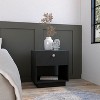 NicBex Single Drawer Nightstand,End Table with Open Storage Shelf for Bedroom,Living Room - 2 of 4