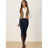 INSPIRE CHIC Women's Denim Sleeveless V Neck Button Down Casual Waistcoat Vest - 3 of 4