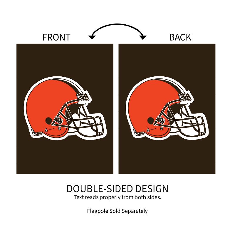 Evergreen Cleveland Browns Garden Applique Flag- 12.5 x 18 Inches Outdoor Sports Decor for Homes and Gardens, 4 of 8