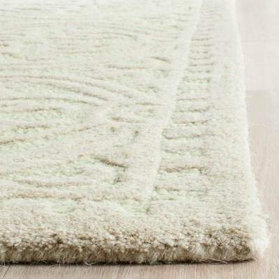 Hand-Tufted Ivory Wool 6' Square Area Rug