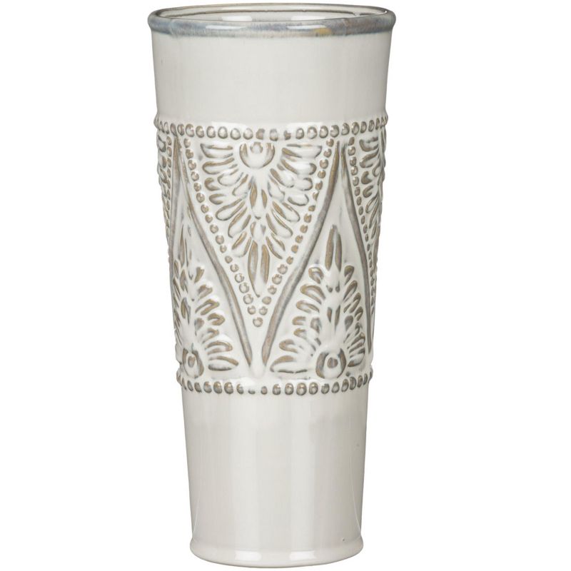 Sullivans 12" Vase, White, 1 of 2