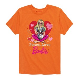 Boys' - Barbie - Peace Love Barbie Short Sleeve Graphic T-Shirt - 1 of 4