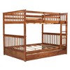PAGED Full over Full Bunk Bed with Storage Drawers, Wooden Bed Frame with Ladder and Guardrail, Modern Loft Bed for Kids, Teens, Adults - 3 of 4