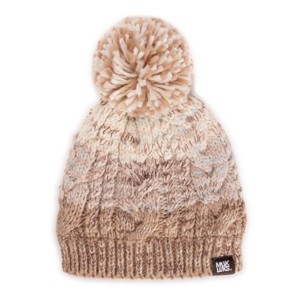 MUK LUKS Women's Colorblock Stripe Cable Beanie - 1 of 2