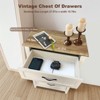 Garvee 5 Drawer Dresser, Farmhouse Tall Dresser for Closet, Rustic Chest of Drawer with Wide Metal Handles, Wood Dressers Organizer for Bedroom - 4 of 4