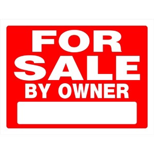 Hillman English Red For Sale By Owner Sign 18 in. H X 24 in. W - Case of 6 - 1 of 1