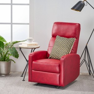 Samedi Faux Leather Recliner Club Chair - Christopher Knight Home - 1 of 4