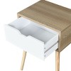NicBex 1 Drawer Nightstand with Rubber Wood Legs Mid-Century Modern Bedside Table Storage Cabinet for Living Room, Bedroom, Study - 4 of 4