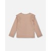 Deux par Deux Girl Rib Striped Top Beige and Off-White - 3 of 4