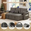 84" Modern Sleeper Sofa Bed, Upholstered Reversible Sectional Sofa Couch, Deep Seat Sofa Couch for Living Room Bedroom Apartment Office - 3 of 4