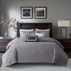 Gulches Full/Queen 6 Piece Reversible Jacquard Quilt Set with Throw Pillows Grey/Taupe - 4 of 4