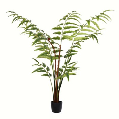 Vickerman Artificial Potted Leather Fern