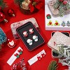 12 Pairs Christmas Clay Stud Earrings with Festive Holiday Designs. - 4 of 4