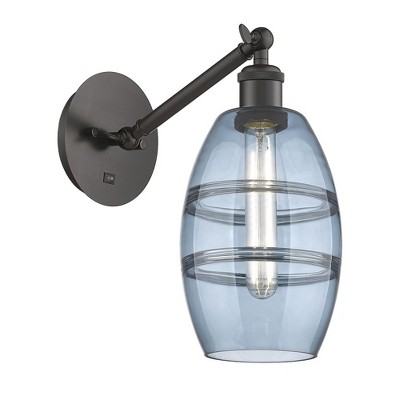 Vaz - 1 Light Arm Adjusts Up and Down Wall Sconce In Industrial Style-8.13 Inches Tall and 5.88 Inches Wide