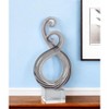HomeRoots 11" Clear and Brown Murano Glass Modern Abstract Tabletop Sculpture - 2 of 4