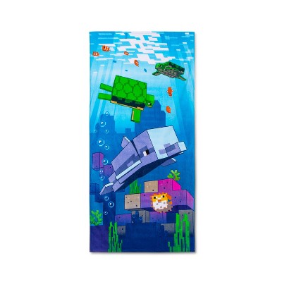 Swimming Around Beach Towel Blue 
