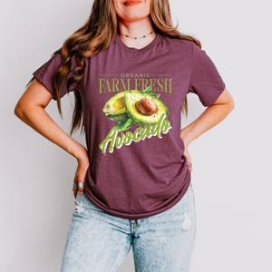 Simply Sage Market Farm Fresh Avocado Watercolor Short Sleeve Tee - 1 of 4