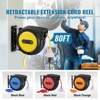 VEVOR Retractable Extension Cord Reel, 80 FT, Heavy Duty 12AWG/3C SJTOW Retractable Power Cord with Lighted Triple Tap Outlet, Black - 3 of 4