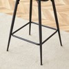 CAVINAS Swivel Bar Stools Set of 2/4,Breathable Counter Stools with Cotton Linen Cushions,Barstools with Electroplated Metal Frame for Bar&Kitchen - 4 of 4