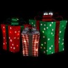Northlight Lighted Gift Wrapped Presents Outdoor Yard Christmas Decoration - 13" - Set of 3 - 3 of 4