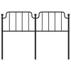 vidaXL 59.1" Metal Headboard in Black - Sturdy Steel Construction with Powder-Coating, Classic Design for Enhanced Bed Frame & Excellent Back Support - 3 of 4