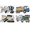 Sweet Jojo Designs Boy Wall Decal Stickers Art Nursery Décor Construction Truck Green Blue and Grey 4pc - 2 of 3