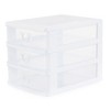 Gracious Living Clear Mini 3 Drawer Desk and Office Organizer for Storing Cosmetics, Arts, Crafts, and Stationery Items - image 2 of 4