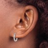 Black Bow Jewelry 2mm Round Hoop Earrings in 14k White Gold, 12mm (7/16 Inch) - 4 of 4