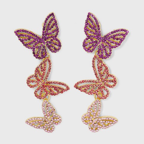 Target butterfly deals earrings