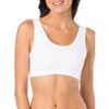 Fruit Of The Loom Women's Tank Style Cotton Sports Bra 3-pack Skinny  Stripe/white/red Hot 34 : Target