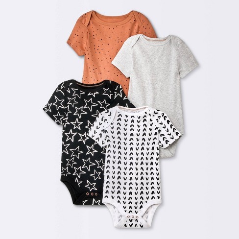 Baby Girls' 4pk Short Sleeve Bodysuit - Cloud Island™ Floral : Target