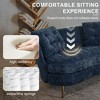 CAVINAS Polyester Loveseat Sofa Chair, Upholstered Couch with Golden Metal Legs, Club 2-Seat Sofa for Living Room Reading Room Bedroom Apartment - 2 of 4