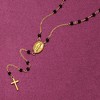 Ross-Simons Italian Onyx Bead Rosary Necklace in 18kt Yellow Gold - 4 of 4